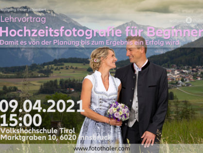 (VHS) Vortrag "Hochzeitsfotografie für Beginner"