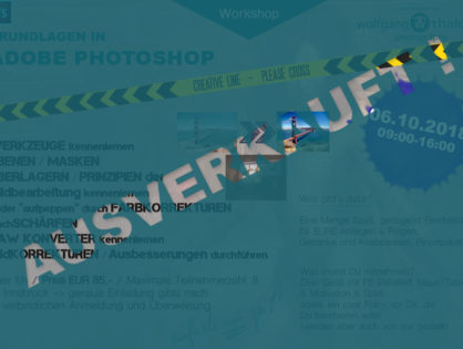 Oktober 2018 - Photoshop Einsteiger Workshop – AUSVERKAUFT!!